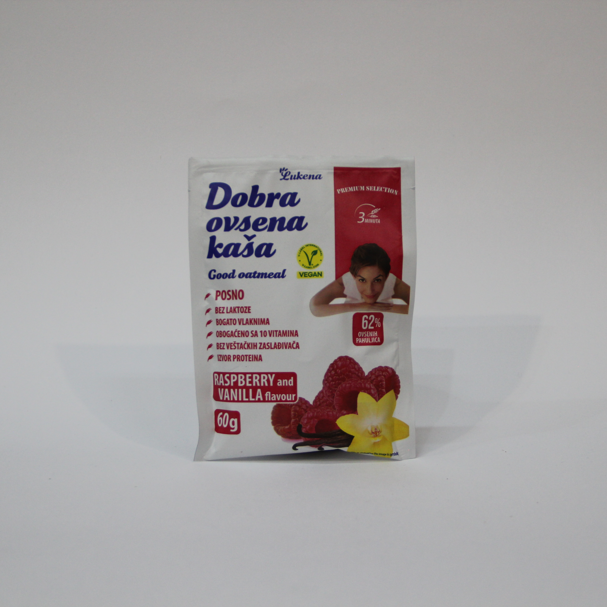 Dobra ovsena kaša malina i vanila 60g